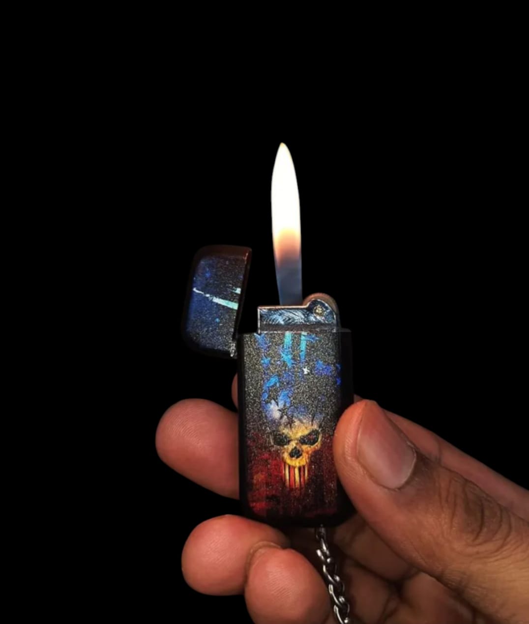 š„ Skull Rage Flame Keychain Lighter