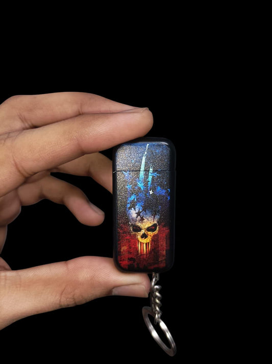 🔥 Skull Rage Flame Keychain Lighter