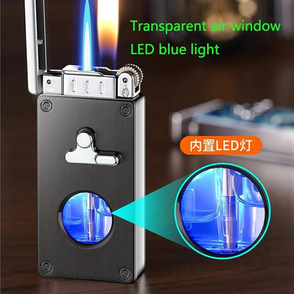 Premium Dual Flame Lighter with LED Fuel Indicator