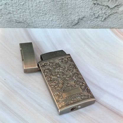 Premium Engraved Red Flame lighter