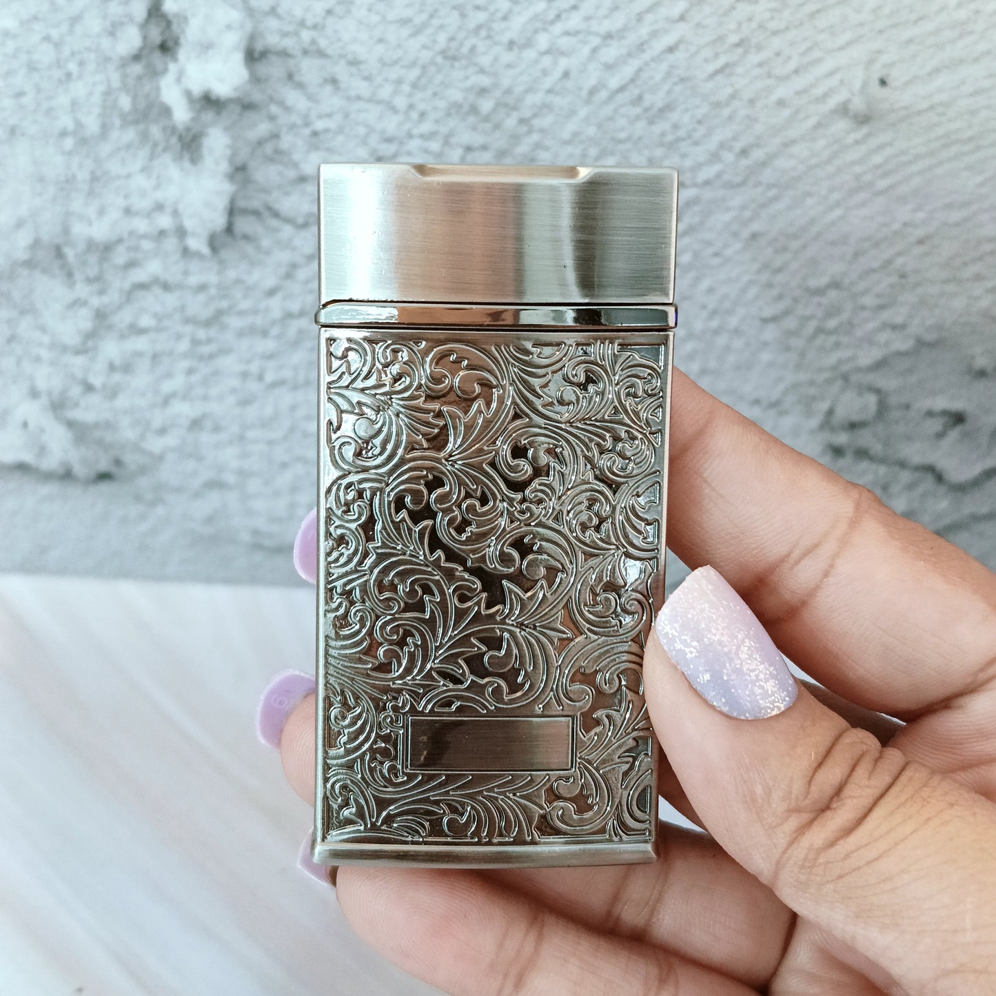 Premium Engraved Red Flame lighter