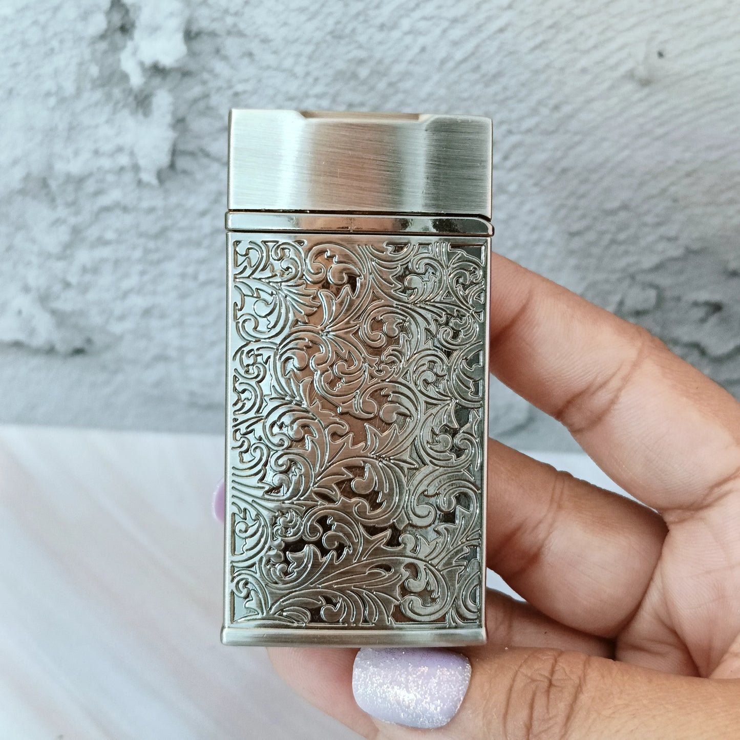 Premium Engraved Red Flame lighter